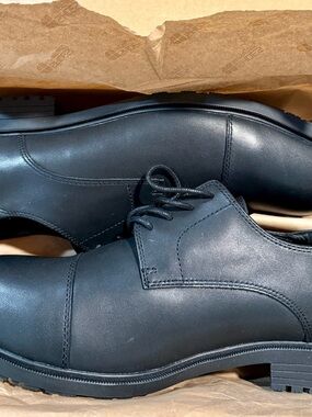 Shoes For Crews Black Leather Derby Dress Shoes